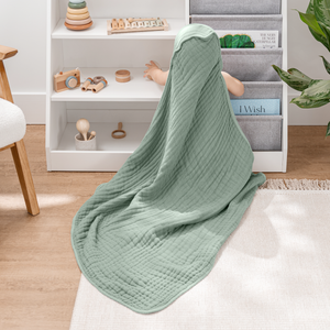 Baby Hooded Towels in Fern
