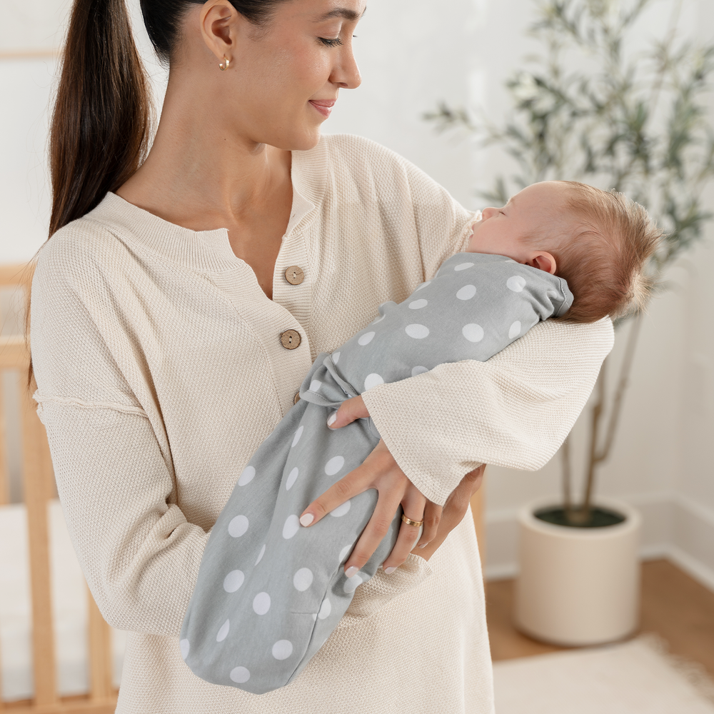 Easy Swaddle Blankets in Grey, Pack of 3 - Soft, breathable swaddles for comfortable baby sleep.