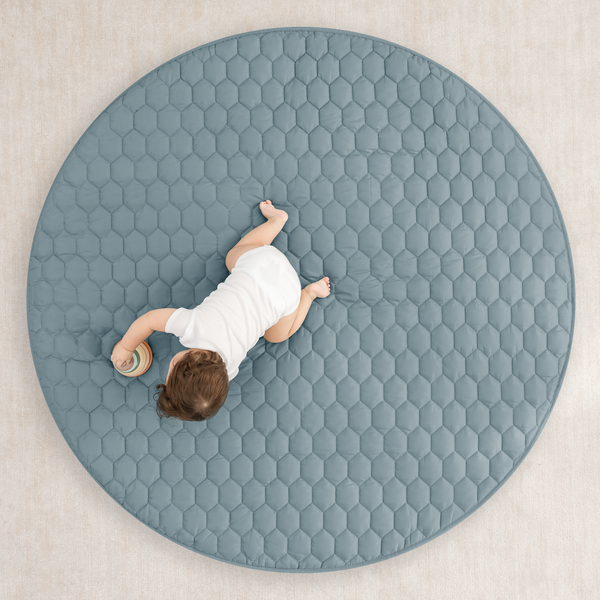 Play Mat with Non-Slip Bottom in Pacific Blue