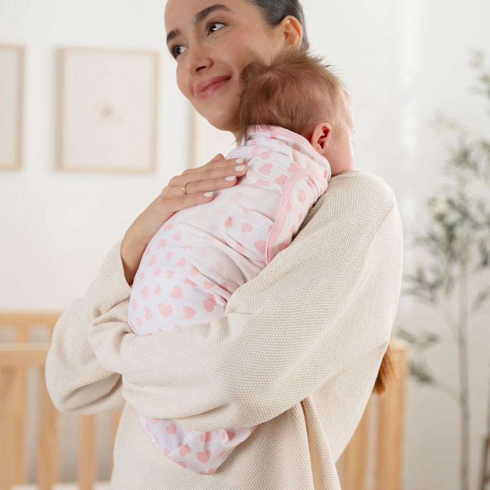 Easy Swaddle Blankets in Pink, Pack of 3 - Soft, cozy swaddles for your baby’s comfort and security.
