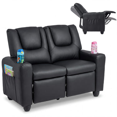 2-Seater Kids Recliner Double Toddler Sofa Chair with 2 Cup Holders