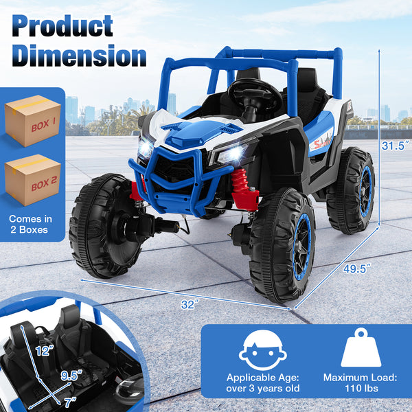 2-Seater Kids Ride on UTV with 2.4G Remote Control for over 3 Years Old Children