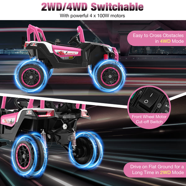 2-Seater Kids Ride on UTV with 2.4G Remote Control for over 3 Years Old Children