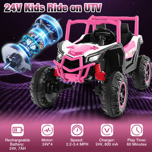 2-Seater Kids Ride on UTV with 2.4G Remote Control for over 3 Years Old Children
