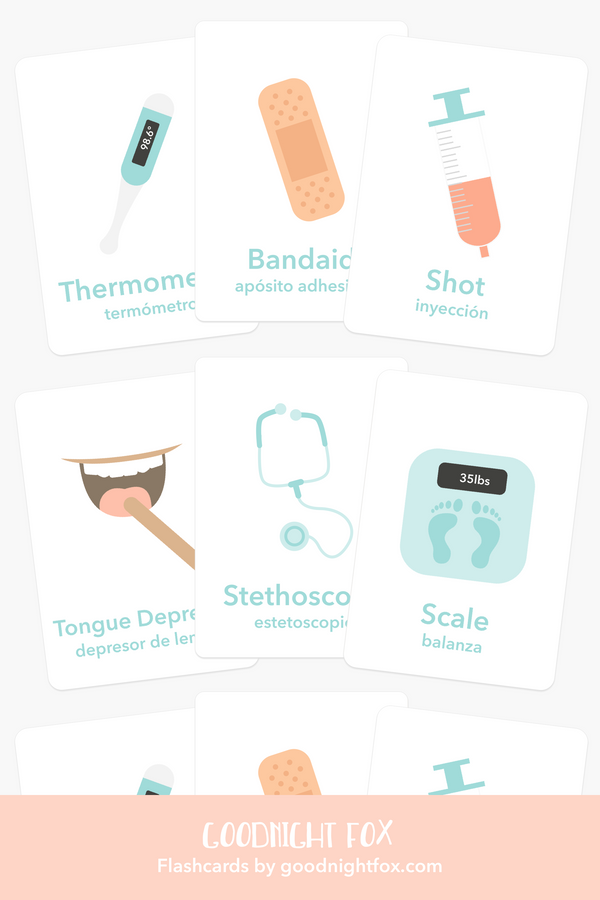 Doctor's Office Flashcards for babies, enhancing early learning and sensory play, shown from angle 3.