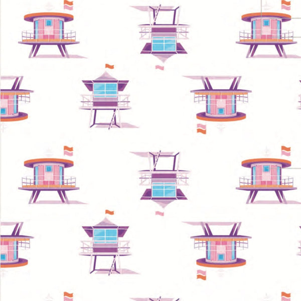 Miami Beach Watch Pink Two-Piece Set
