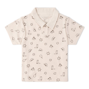 Organic Collar Tee & Shorts Set - Rodeo