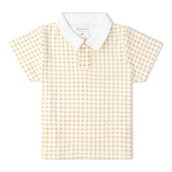 Organic Collar Tee & Shorts Set - Dotty Gingham