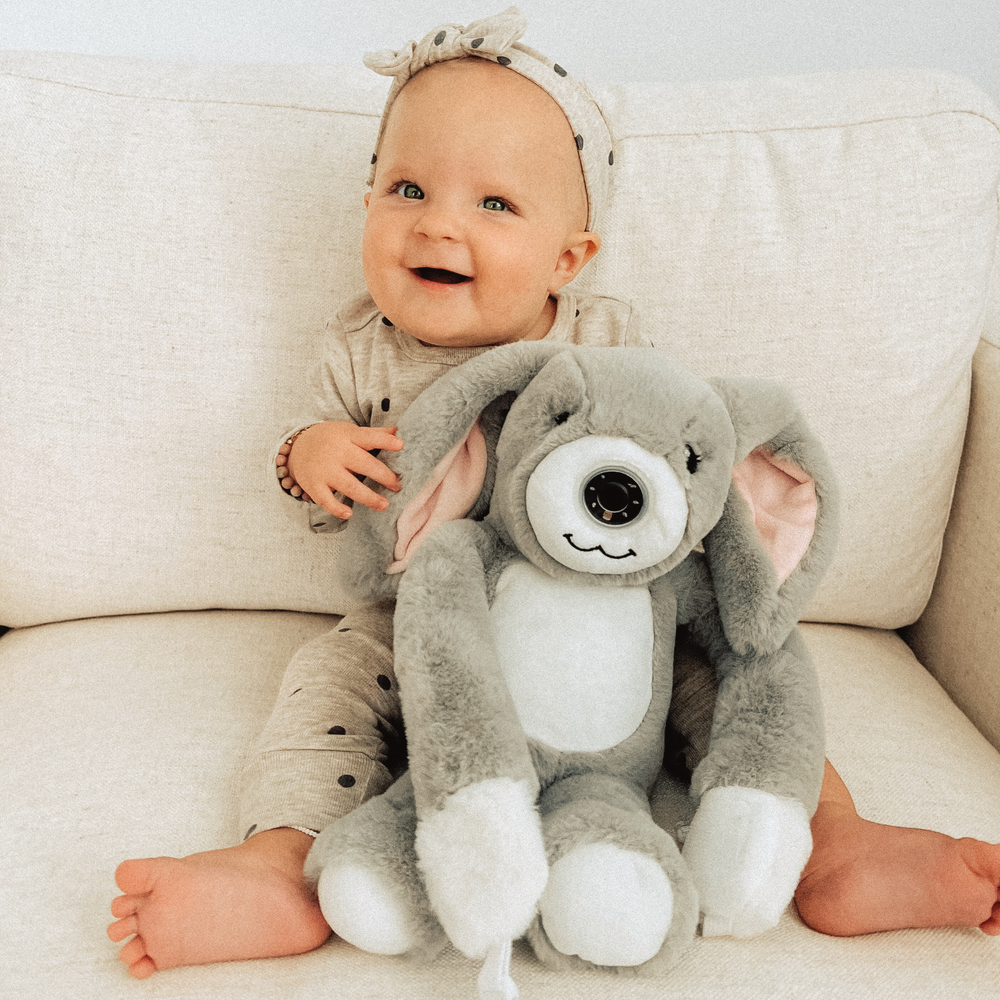Zooby® baby monitor featuring Bailey Bunny design for safe and stylish baby monitoring.