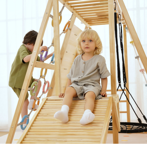 Sweetgum Indoor Sensory Playset X-Large at angle 17, perfect for engaging and fun indoor play for babies.