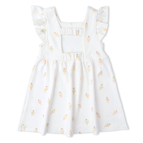 Organic Cutout Back Dress - Ice Cream