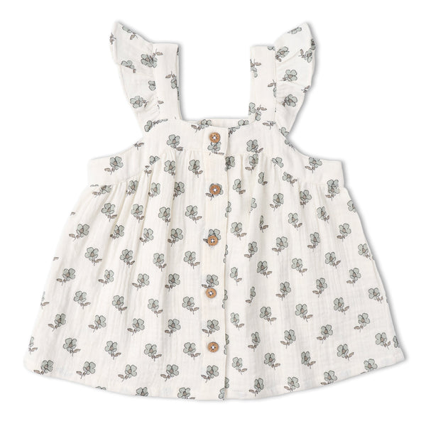 Organic Flutter Top & Shorts Set - Poppy