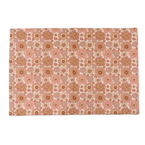 Blooms Vegan Leather Play Mat in a stylish design, perfect for baby playtime and tummy time.