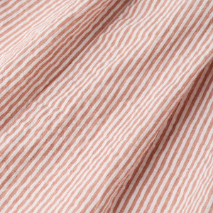 Organic Shirt & Shorts Set - Coral Stripes