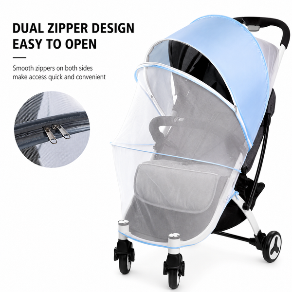 Universal Baby Stroller Sun Shade & Mosquito Net