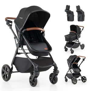 2-in-1 Convertible Baby Stroller with Car Seat Adapters