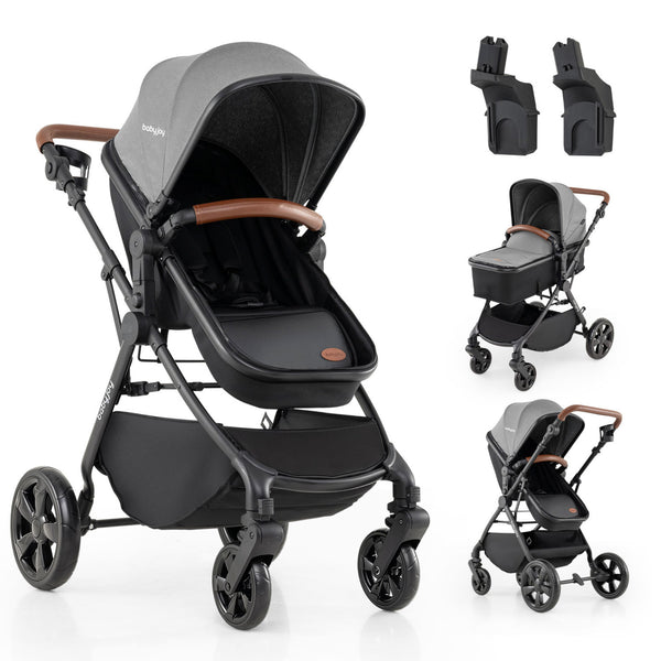 2-in-1 Convertible Baby Stroller with Car Seat Adapters