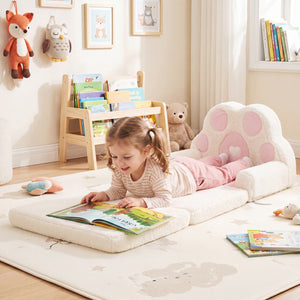 2-in-1 Convertible Kids Sofa to Lounger with Removable Cover