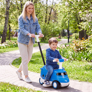 2-in-1 Ride On Push Car for Toddlers 1-3 Years Old with Horn