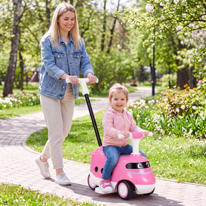 2-in-1 Ride On Push Car for Toddlers 1-3 Years Old with Horn