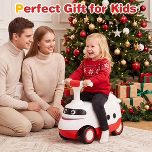 2-in-1 Ride On Push Car for Toddlers 1-3 Years Old with Horn