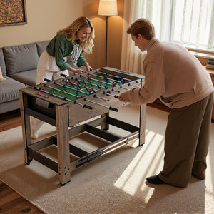 2-in-1 Swivel Foosball and Pool Combo Game Table - Sturdy Build