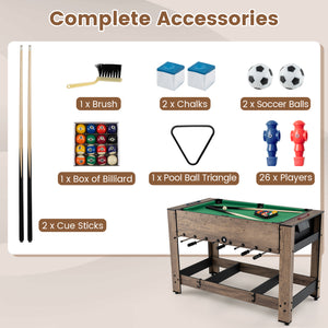 2-in-1 Swivel Foosball and Pool Combo Game Table - Sturdy Build