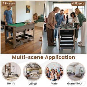 2-in-1 Swivel Foosball and Pool Combo Game Table - Sturdy Build
