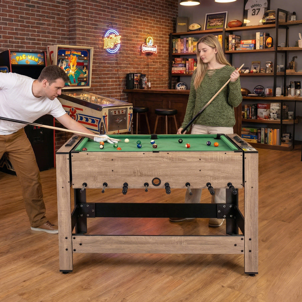 2-in-1 Swivel Game Table for Teens Adults - Sturdy Build for Kids & Family