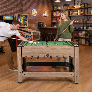 2-in-1 Swivel Game Table for Teens Adults - Sturdy Build for Kids & Family