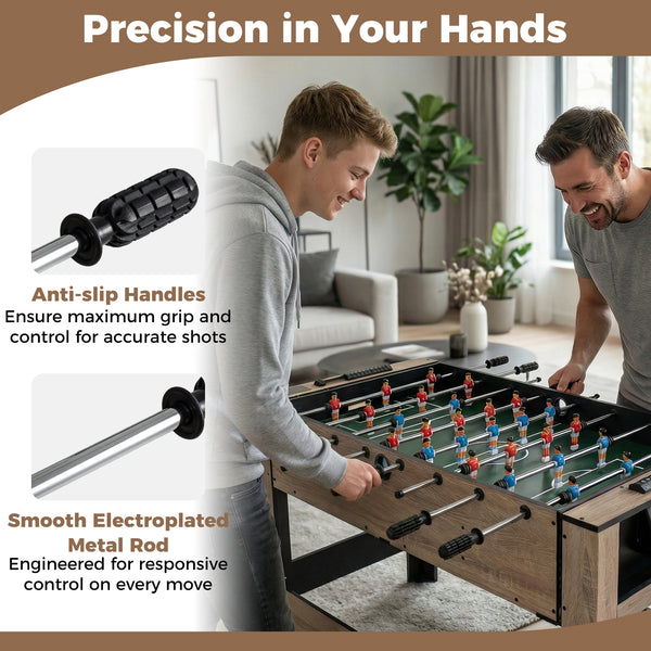 2-in-1 Swivel Game Table for Teens Adults - Sturdy Build for Kids & Family