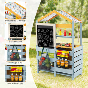 2 in 1 Wooden Mud Kitchen with Removable Water Box  and Storage Bag