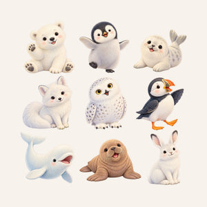 Baby Arctic Animal Wall Decals, Set of 9, image 3