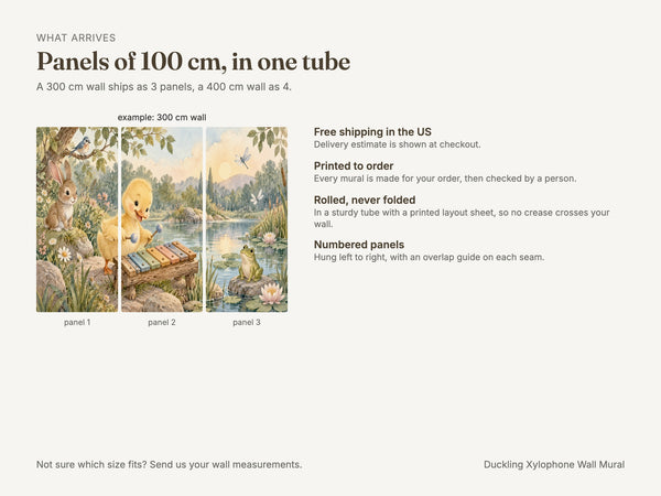 Watercolor Duckling Xylophone Wall Mural, image 8