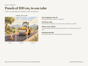 Watercolor Road Roller Wall Mural, image 8