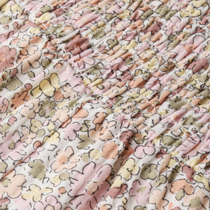 Organic Smocked Jumpsuit - Pastel Bloom
