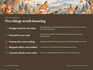 Watercolor Fox Guitar Wall Mural, image 10