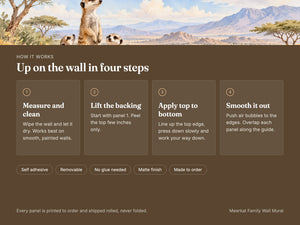 Watercolor Meerkat Family Safari Wall Mural, image 9