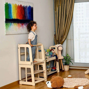 2in1 Montessori Learning Tower & Desk - MOOGCO Baby