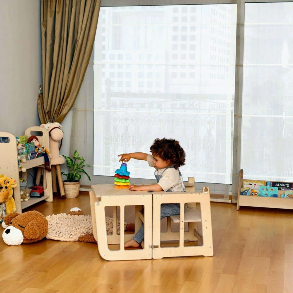 2in1 Montessori Learning Tower & Desk - MOOGCO Baby
