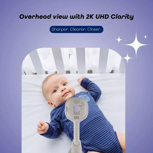GoBaby AI Cam - Smart baby monitor in stylish design, showcasing angle 2 for modern nursery décor.