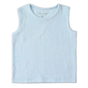 Organic Sleeveless Tee & Shorts Set - Light Blue