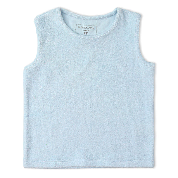 Organic Sleeveless Tee & Shorts Set - Light Blue