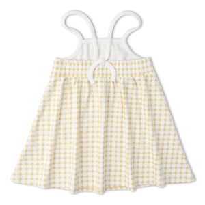 Organic Tie-Back Strap Dress - Dotty Gingham