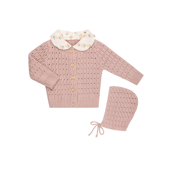 Pointelle Knit Cardigan