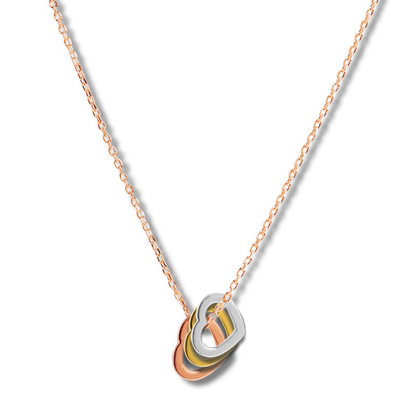 Mysha Triple Heart of Purity Pendant - Mixed Metal