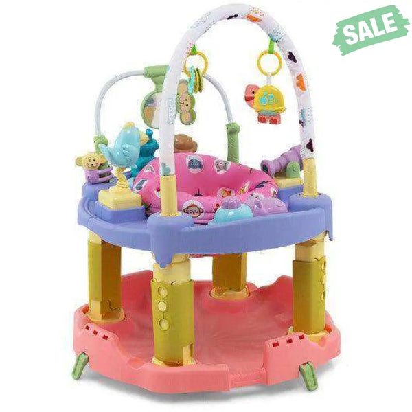3-in-1 Baby Activity Center with 3-position for 0-24 Months-Pink Pink Baby Playpen & Playards