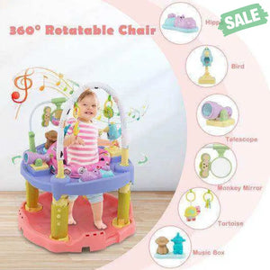 3-in-1 Baby Activity Center with 3-position for 0-24 Months-Pink Pink Baby Playpen & Playards