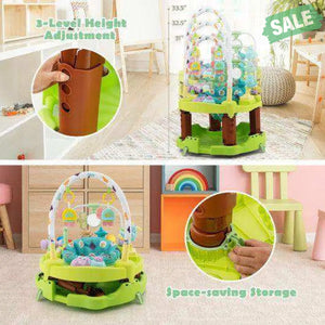 3-in-1 Baby Activity Center with 3-position for 0-24 Months-Pink Pink Baby Playpen & Playards
