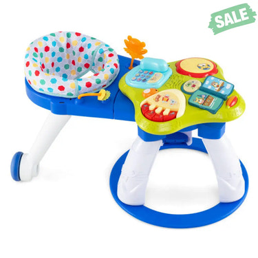 3 in 1 Baby Stationary Activity Center with Educational and Music Function Tabletop-Blue Baby Gyms & Playmats